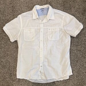 Izod Men's Casual White Button Down Shirt